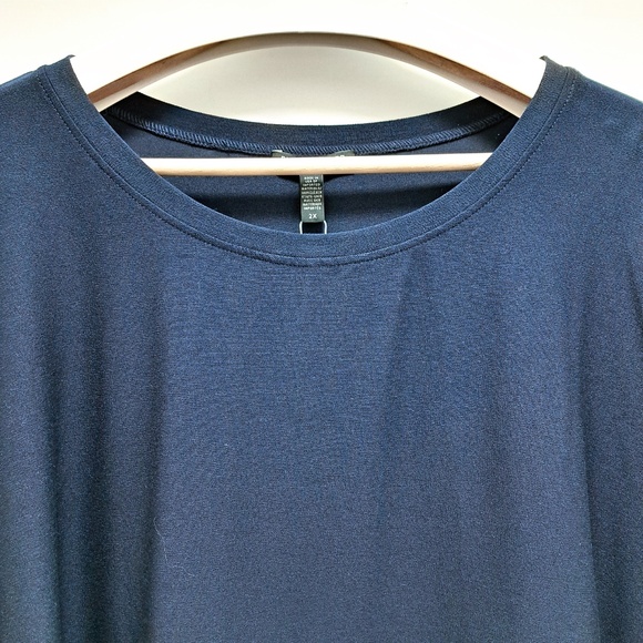 Eileen Fisher Lightweight Washable Crepe Round Neck Tunic Midnight Size 2X - Picture 3 of 13